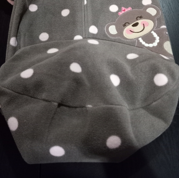 Carter's Heather brown and pink polka-dot one size baby sleep sack - Picture 4 of 6